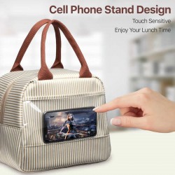 lunch bag with phone holder