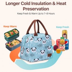 Portable Insulated Lunch Container With Bag, Kawaii Panda Thermal